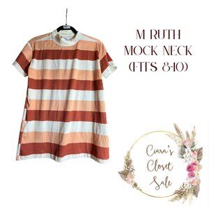 LuLaRoe Ruth mock Neck Short Sleeved Top